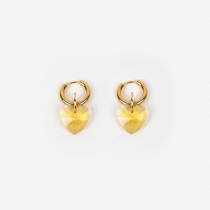 Boucles d'oreilles heart attack - honey