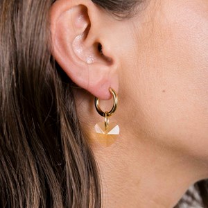 Boucles d'oreilles heart attack - honey