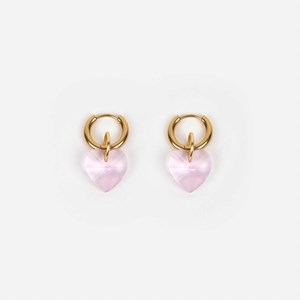 Boucles d'oreilles heart attack - rose