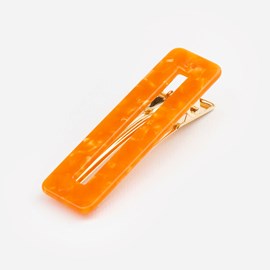Barrette rectangle - clémentine