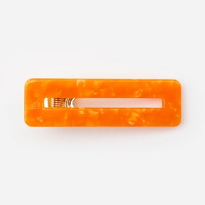 Barrette rectangle - clémentine