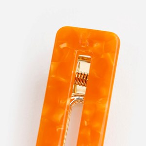 Barrette rectangle - clémentine