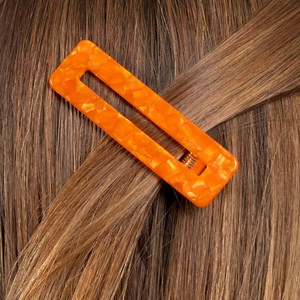 Barrette rectangle - clémentine