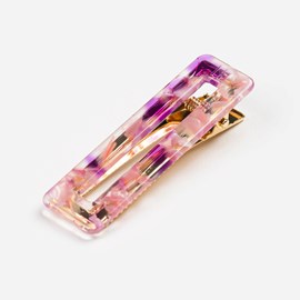 Barrette rectangle - pink