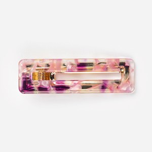 Barrette rectangle - pink
