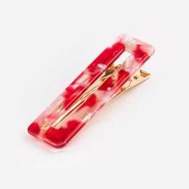 Barrette rectangle - rouge