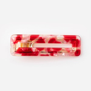 Barrette rectangle - rouge