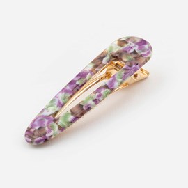 Barrette triangle - magenta et vert