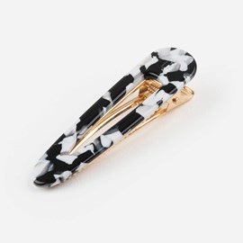 Barrette triangle - noir et blanc