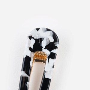 Barrette triangle - noir et blanc