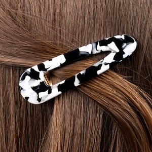 Barrette triangle - noir et blanc