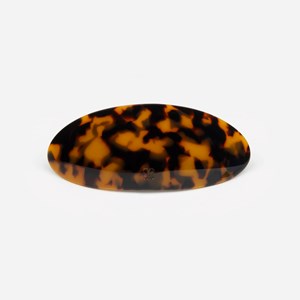Barrette ovale Marron