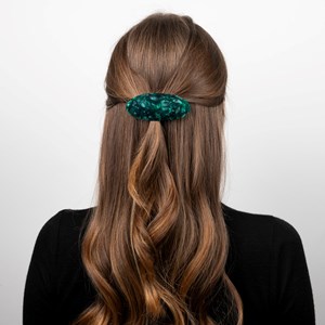 Barrette ovale Vert