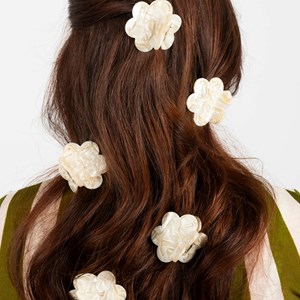 Pince à cheveux fleurette Nude