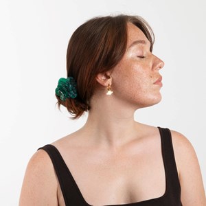 Pince à cheveux fleurette Vert