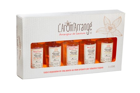 Coffret découverte rhums arrangés artisanaux  5x5cl