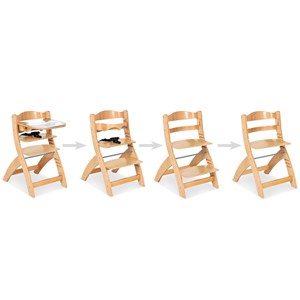 Chaise haute en bois naturel thilo