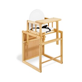 Chaise haute lene en bois naturel
