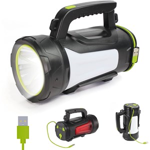 Lampe torche led 1000 lumens, blanche&nbsp;rouge, usb, 1000m