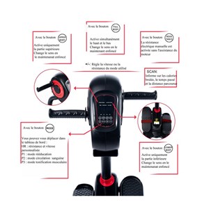 Vélo elliptique motorisé actif et passif