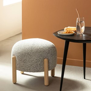 Petit tabouret gris