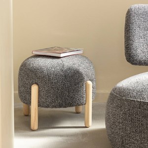 Banc en tissu gris foncé