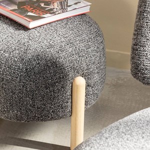 Banc en tissu gris foncé