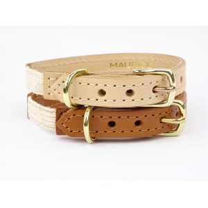 Collier pour chat panthera tigris by maurice en cuir - taille 3 - crème