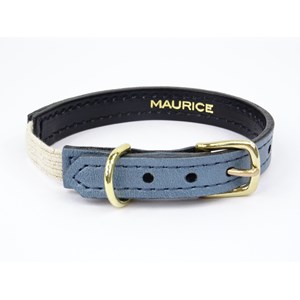 Collier pour chat panthera pardus by maurice en cuir - taille 2 - bleu