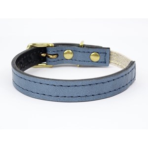 Collier pour chat panthera pardus by maurice en cuir - taille 2 - bleu