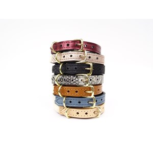 Collier pour chat panthera pardus by maurice en cuir - taille 2 - bleu