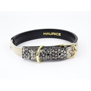 Collier pour chat panthera pardus by maurice en cuir - taille 2 - python