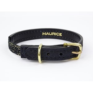 Collier pour chat panthera pardus by maurice en cuir - taille 2 - noir