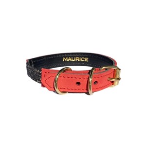 Collier pour chat panthera onca by maurice en nubuck - taille 1 - rouge