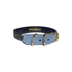 Collier pour chat panthera onca by maurice en nubuck - taille 1 - bleu