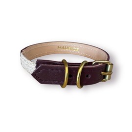 Collier pour chat acinonyx jubatus by maurice en cuir - taille 2 - aubergine