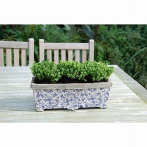 Jardinière céramique bleu