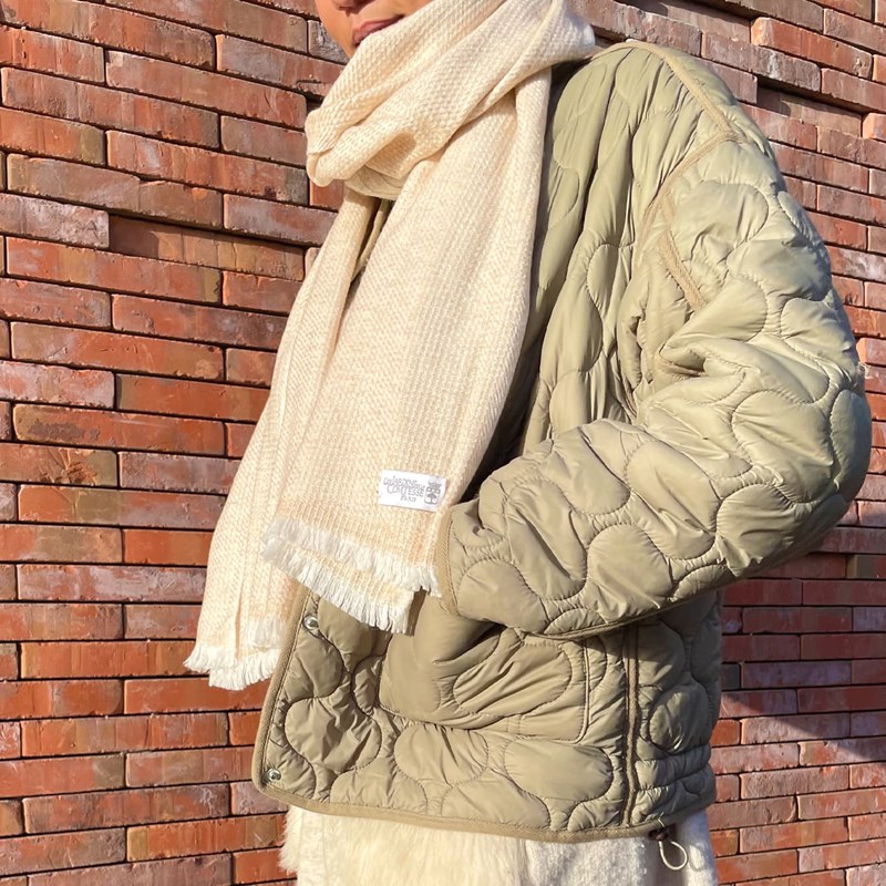 Echarpe cachemire et laine bicolore