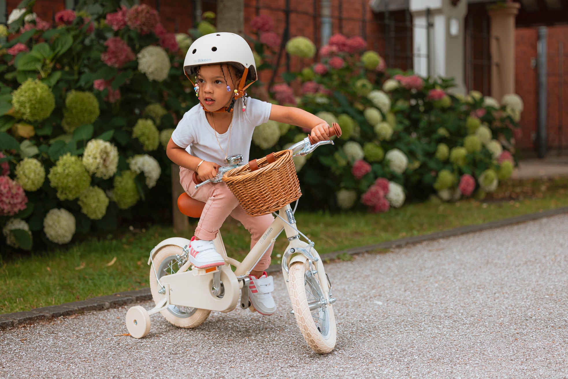 Vélo 12 Pouces Pour Enfant 2-4 Ans – Cadre Acier Carbone, Double Frein, Roues Stabilisatrices, Selle Réglable