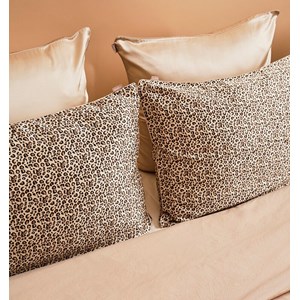 Taie d'oreiller en soie léopard 51x76