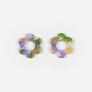 Charms baby fleurette Vert et Lavande