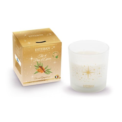 Bougie noël 450g thé et pain d'épices