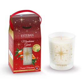 Bougie noël 180g mandarine givrée