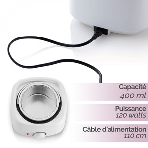 Chauffe-cire électrique 400ml avec bol