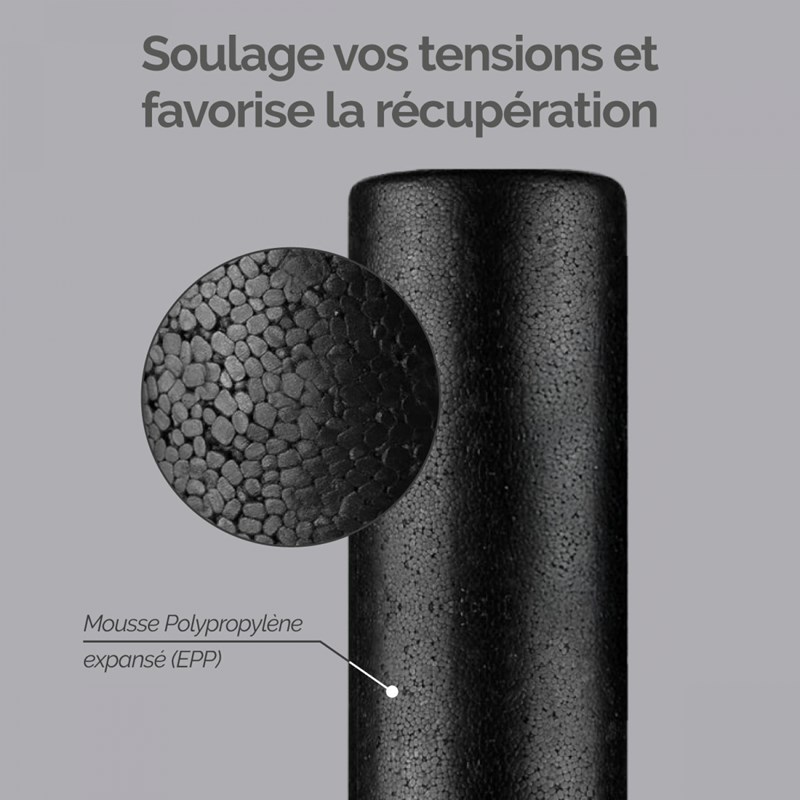 Rouleau de yoga, fitness en mousse (Vivezen) - Image 2