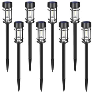 8 lampes solaires extérieures, led