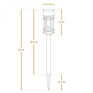 4 lampes solaires extérieures, led