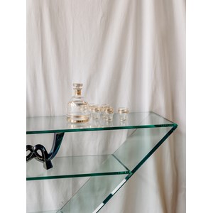Console en verre et marbre n°601