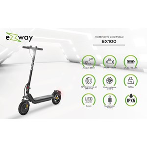 Trottinette électrique ezway ex100 - 25 km / 25 km d'autonomie, batterie 2