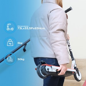 Trottinette enfant urbanglide ride 55 rouge  sécurité et légèreté